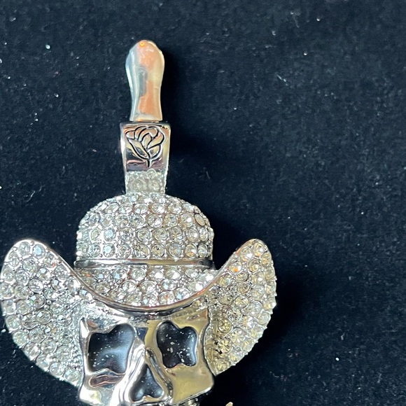 Spikes Men’s/ ladies Round box chain 26” and Rhinestone Skeleton - Picture 10 of 12